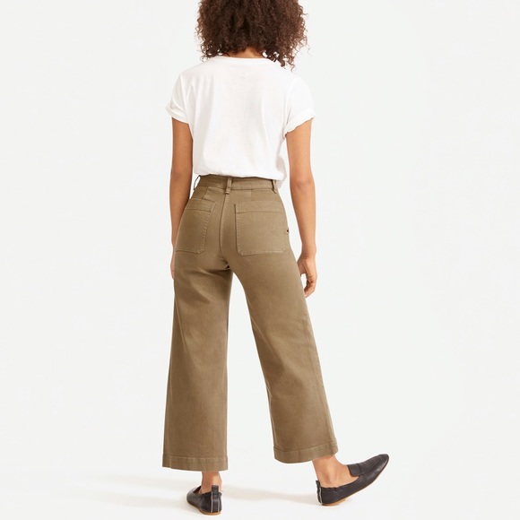 Everlane Pants - Everlane Wide Leg Crop Pant in Surplus, size 10